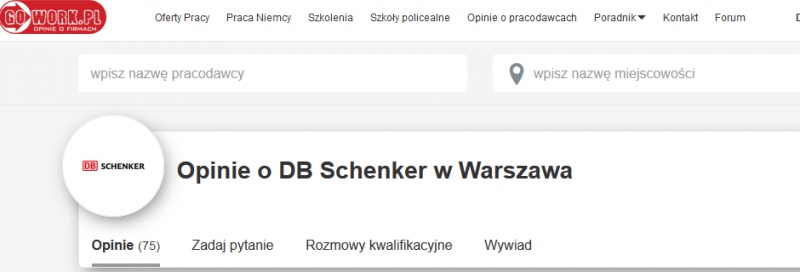 Opinie o Schenker na gowork.pl